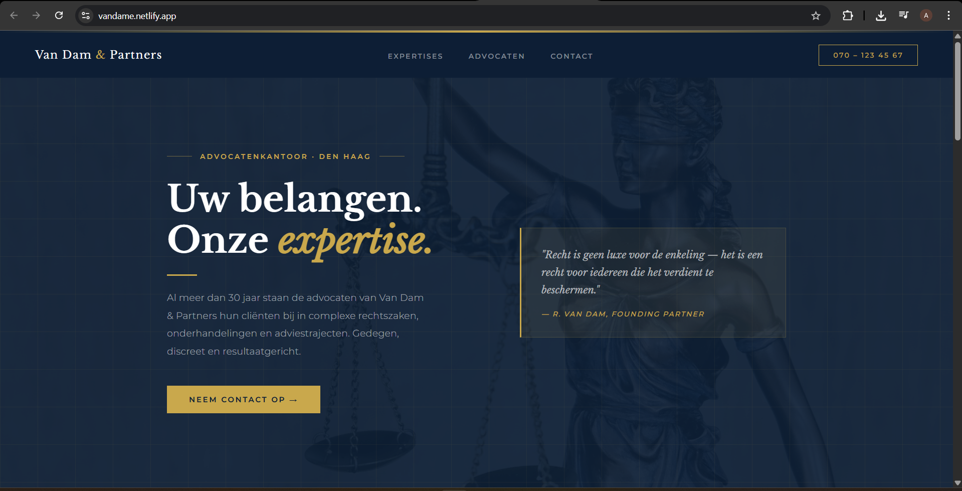 Van Dam & Partners – Website Template