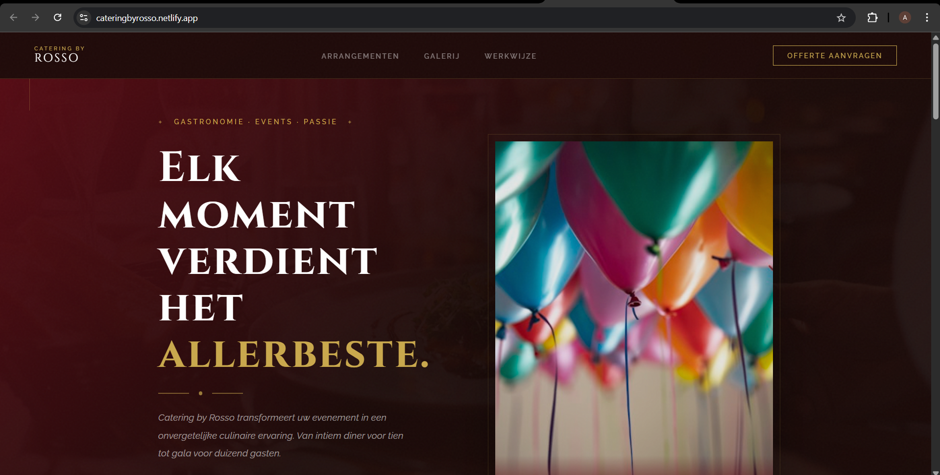 Catering by Rosso – Website Template