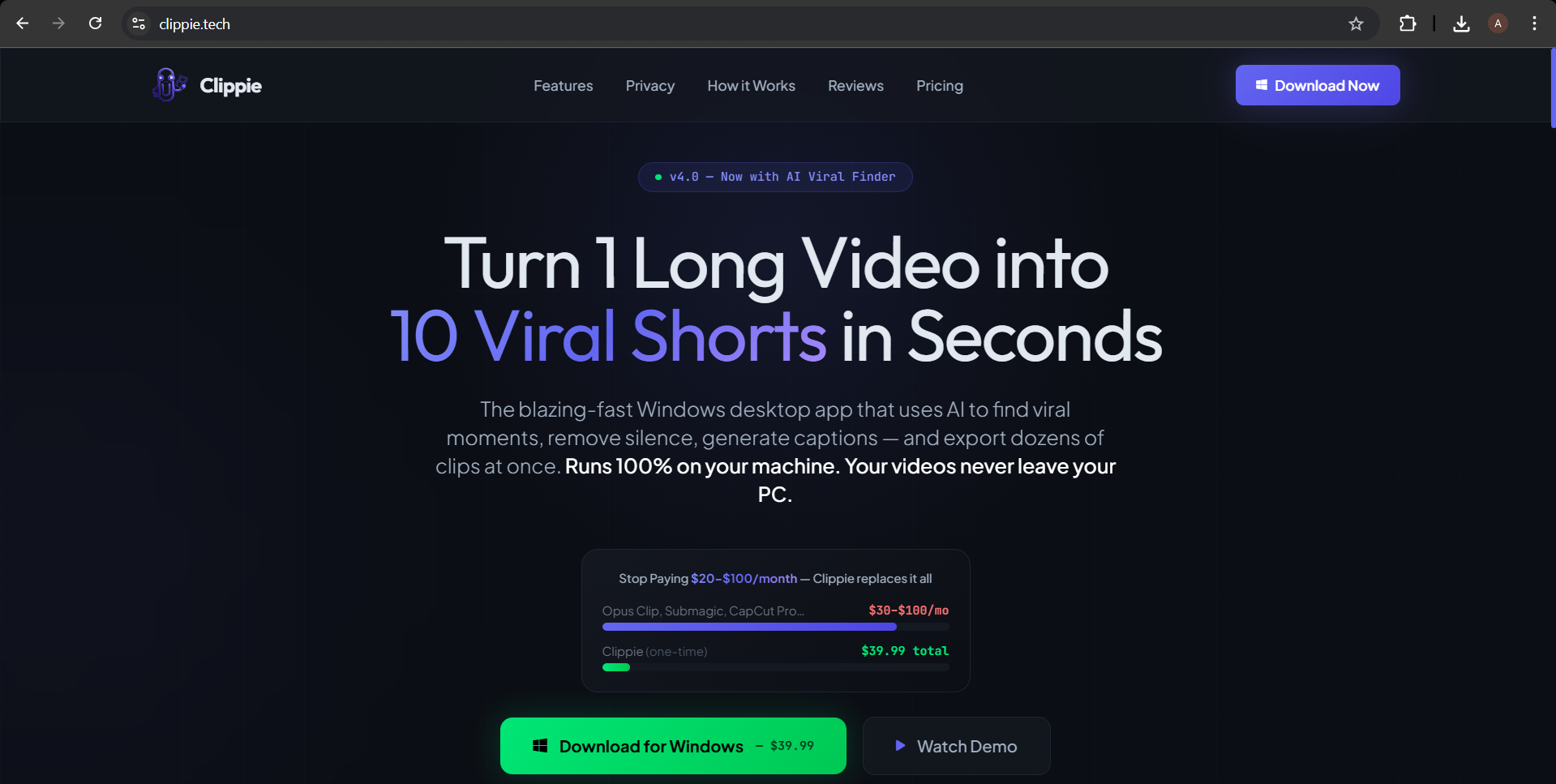Clippie – Product Landing Page