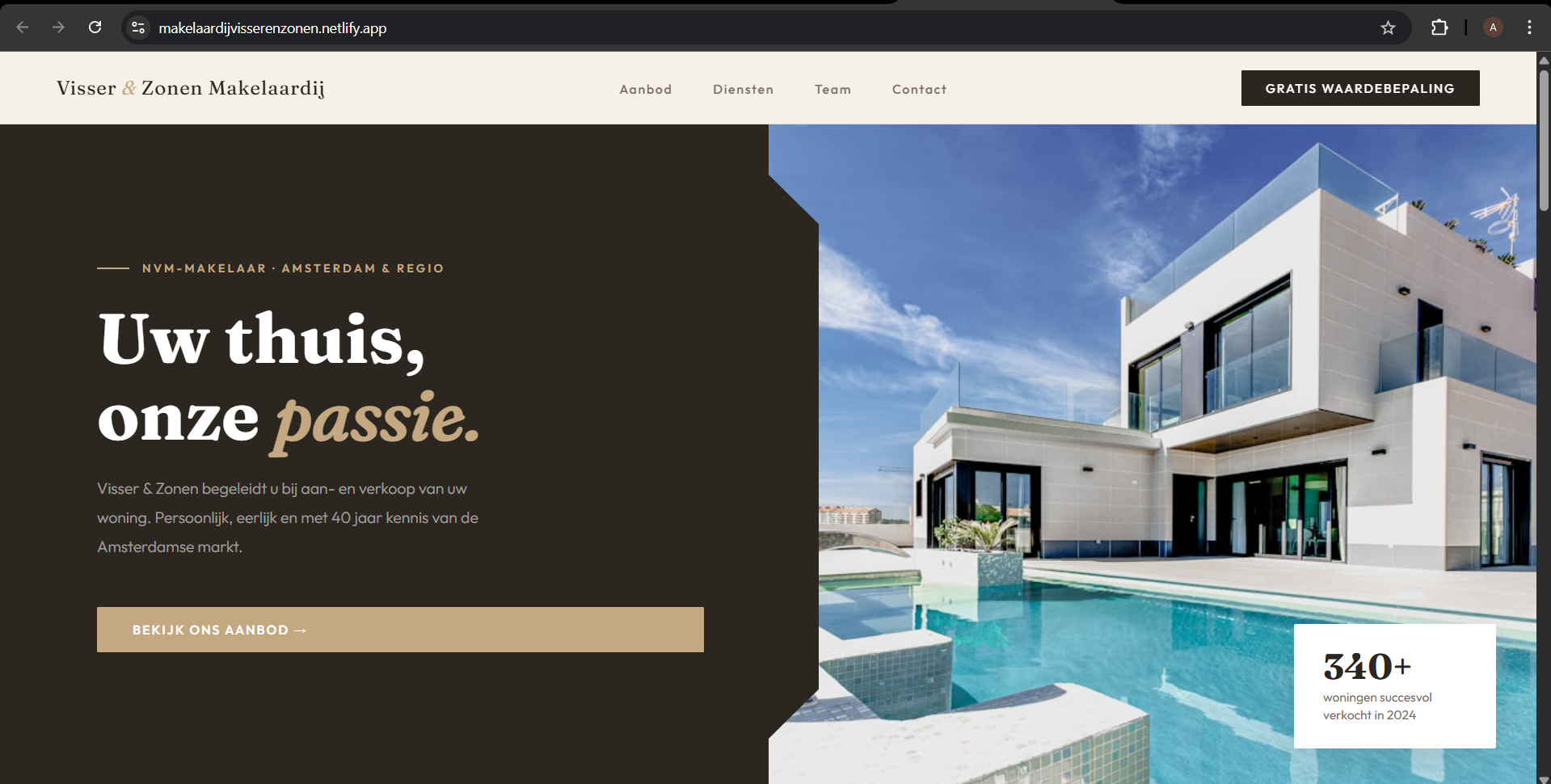 Visser & Zonen Makelaardij – Website Template